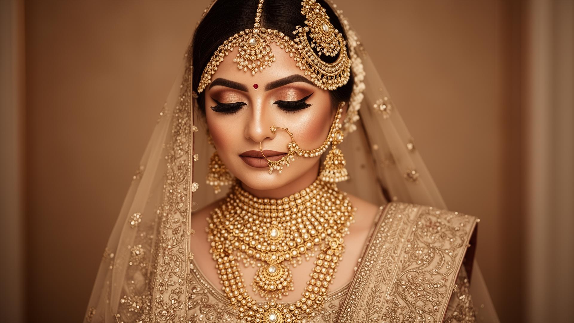 Bride with traditional bridal makeup by Haritha Makeovers